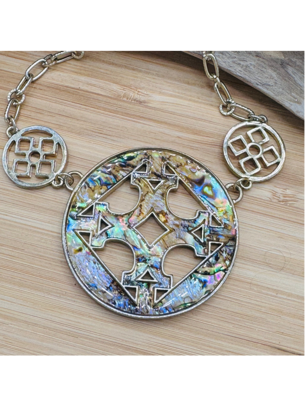 Abalone Paua Shell Statement Necklace